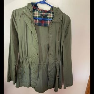 Army jacket with plaid details size: Medium